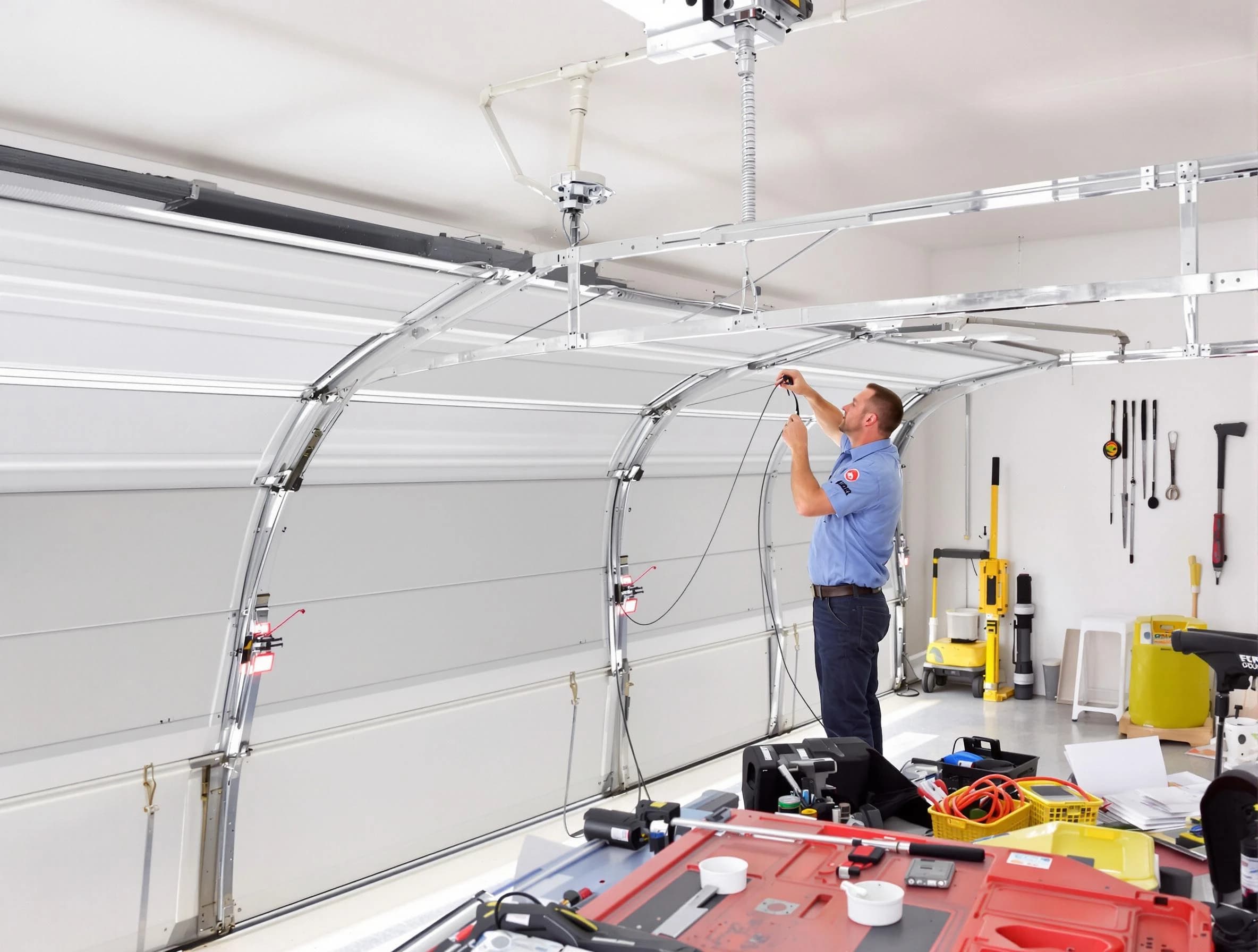 Garage door cable repair service by Noble Garage Door Repair in Noble