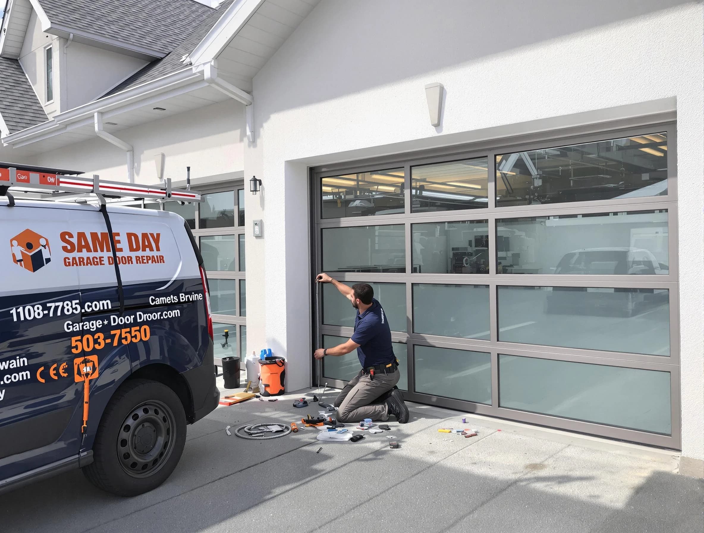 Same-day garage door repair service by Noble Garage Door Repair in Noble