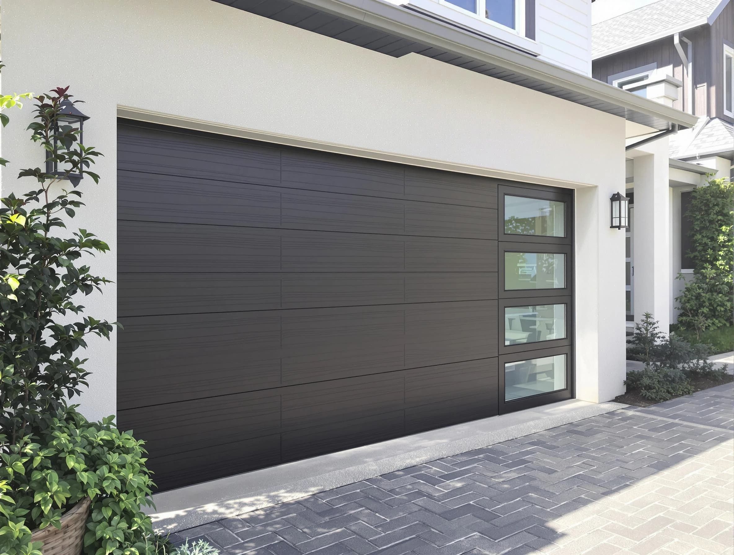 Custom garage door installation by Noble Garage Door Repair in Noble