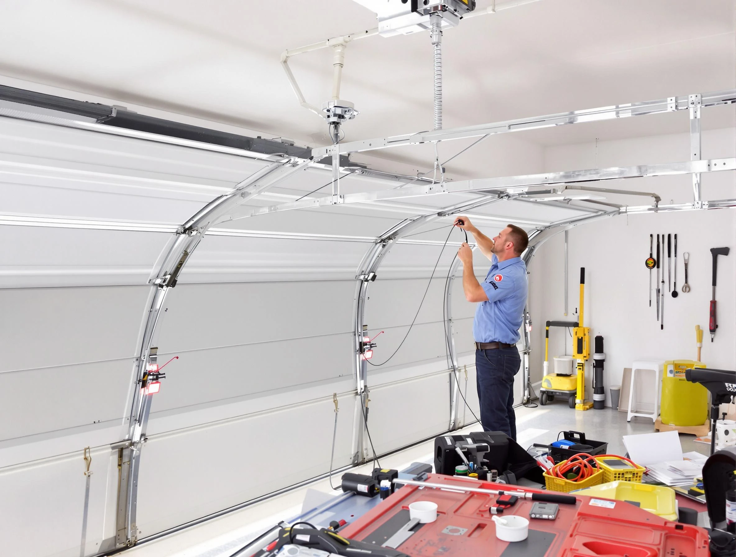 Garage door cable repair service by Noble Garage Door Repair in Noble