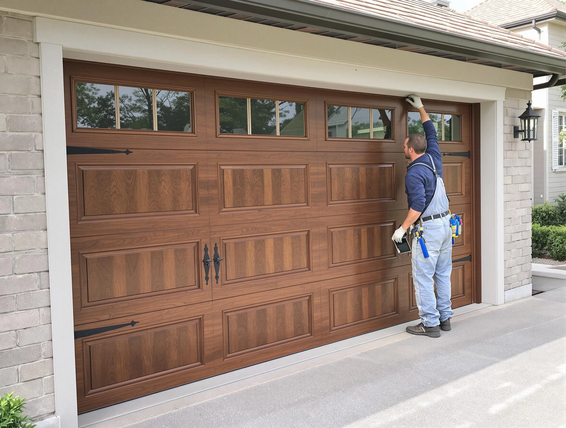 Custom garage door showcase by Noble Garage Door Repair in Noble