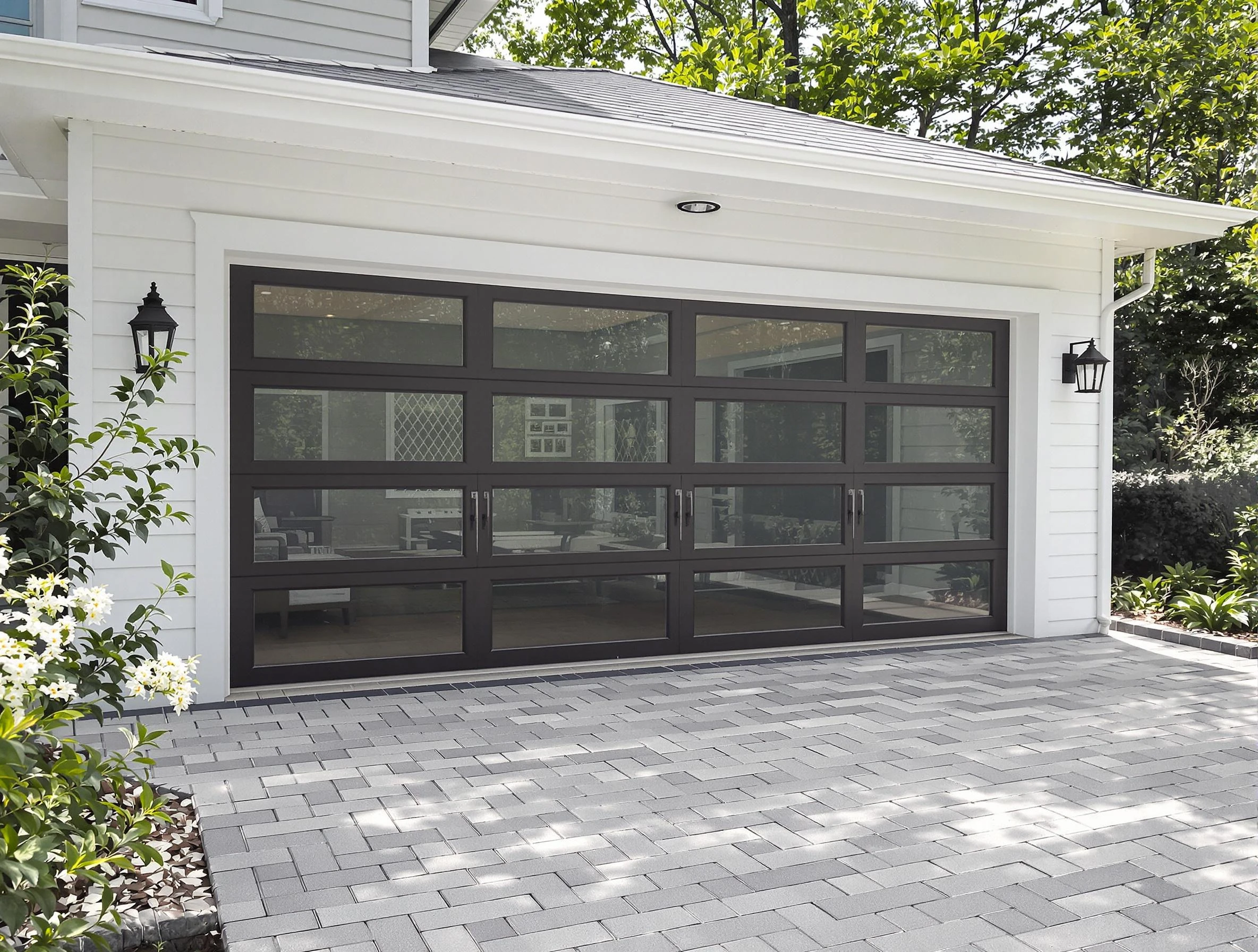 Noble Garage Door Repair design specialist presenting custom garage door options to Noble homeowner