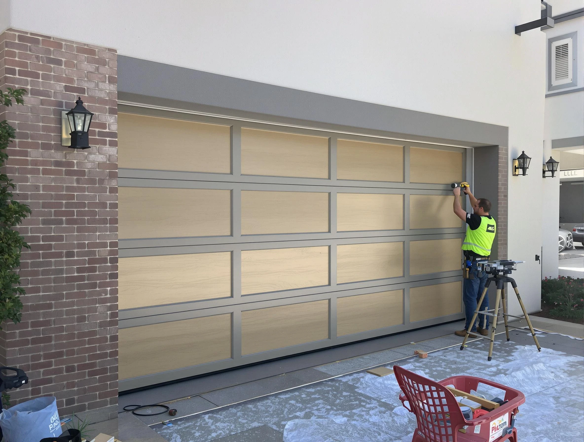 Garage door replacement service by Noble Garage Door Repair in Noble