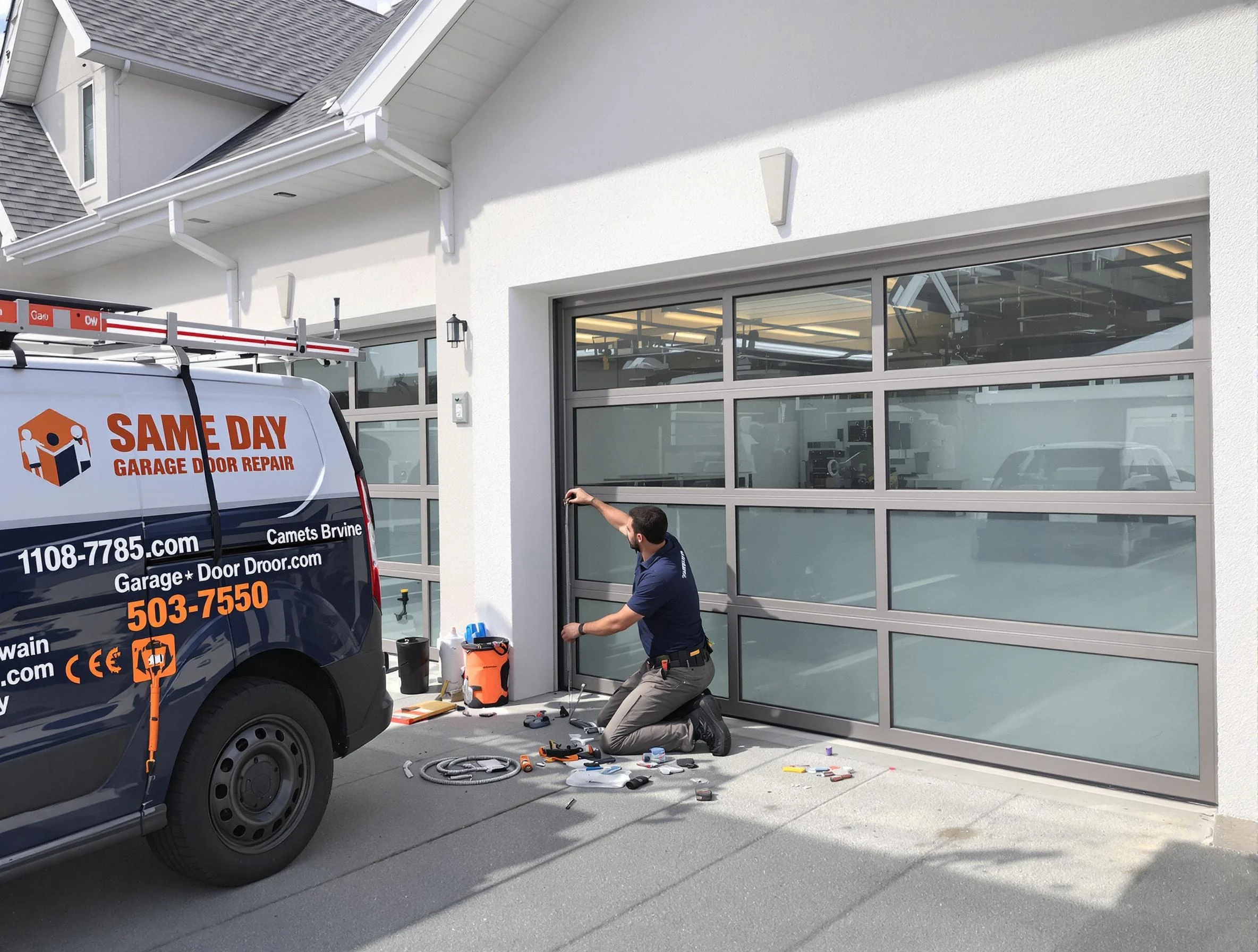 Same-day garage door repair service by Noble Garage Door Repair in Noble